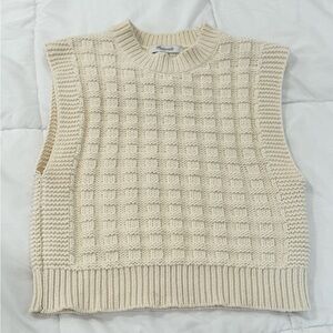 Madewell Checkered-Stitch Wedge Sweater Vest